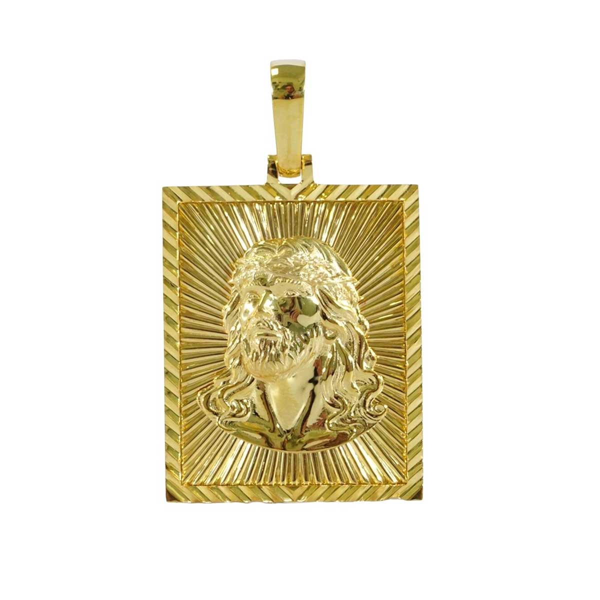 Jesus Face Gold Medal Pendant | Yellow Gold 10/14K | Size Option Available