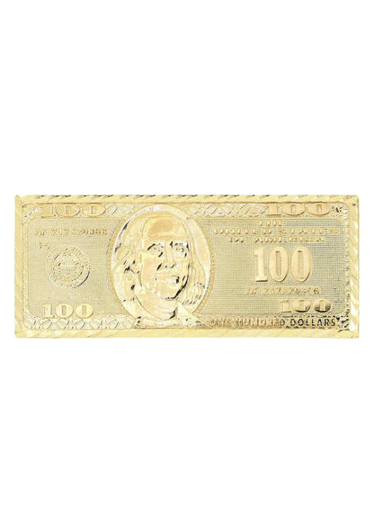 $100 Dollar Bill #.2 Triple Finger Ring | 10K Solid Yellow Gold