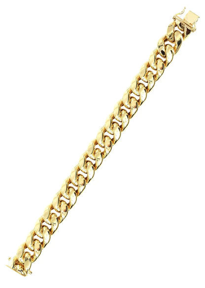 Hollow Miami Cuban Link Bracelet 10K/14K - Yellow Gold