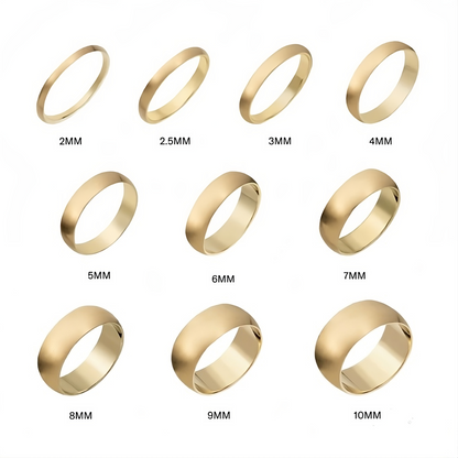 Beveled Edge Comfort Fit Wedding Band Gold - Solid