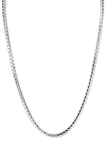 Solid Gold Franco Chain 10K/14K - White Gold