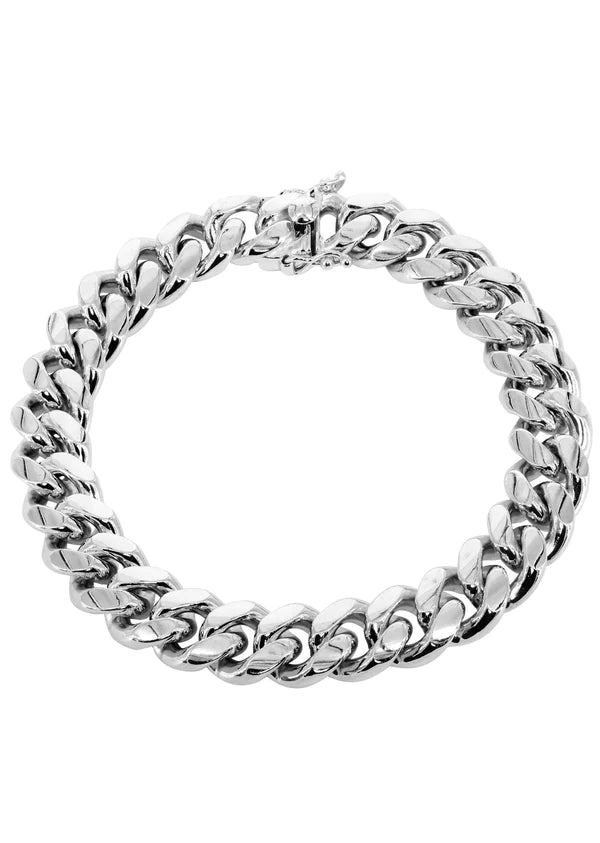 solid white miami cuban link