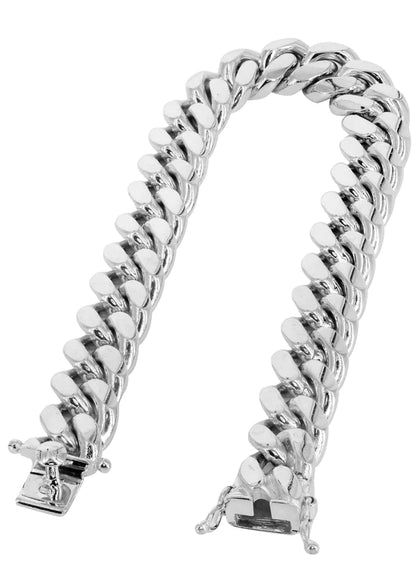 solid white miami cuban link