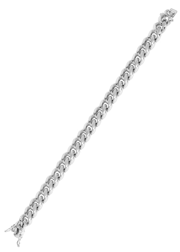 solid white miami cuban link