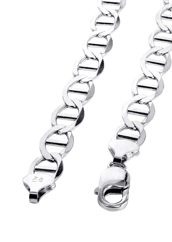 Solid Mariner Chain 10K/14K - White Gold