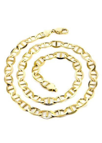 Solid Mariner Chain 10K/14K - Yellow Gold