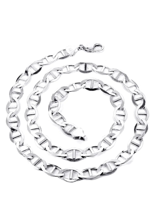 Solid Mariner Chain 10K/14K - White Gold