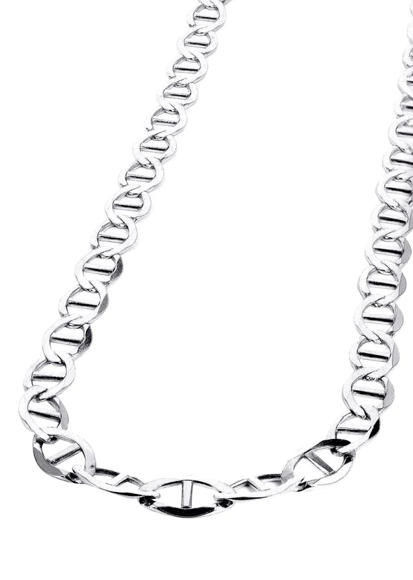 Solid Mariner Chain 10K/14K - White Gold