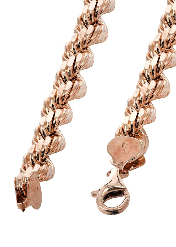 Solid Rope Bracelet 10K/14K - Rose Gold