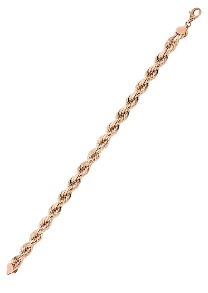 Solid Rope Bracelet 10K/14K - Rose Gold