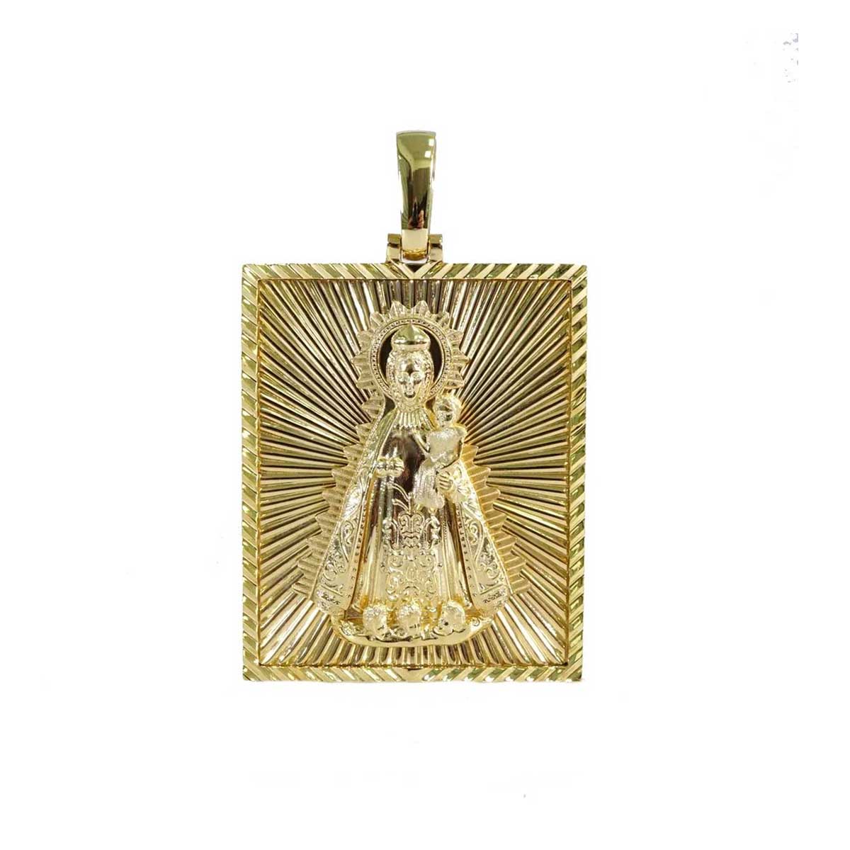 Virgen de la Regla Medal Pendant | Yellow Gold 10/14K | Size Option Available