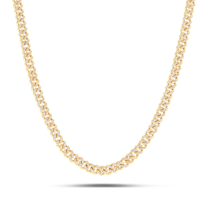 Diamond Cuban Chain | 10K GOLD 2.40CTW | 3MM | 5 Color Options Available | Two Tone Available